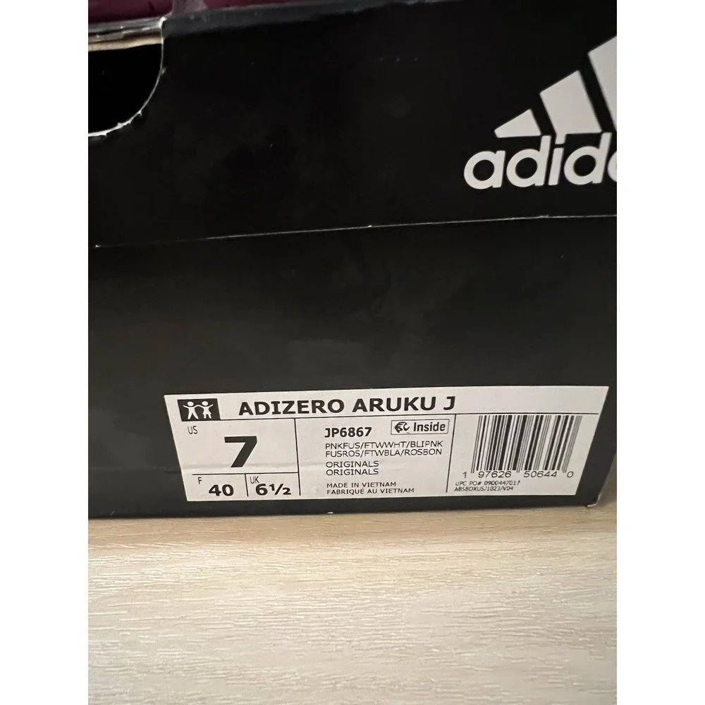 New in Box Adidas Adizero Aruku J Pink Comfy Athletic Shoes JP6867 Size‎ 7 Mens